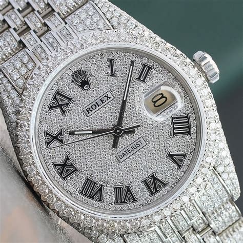 iced out rolex watch replica|iced out rolex datejust.